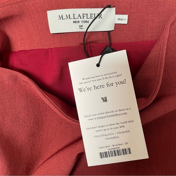 MM Lafleur The Noho Skirt in Brick Red - Picture 7 of 9